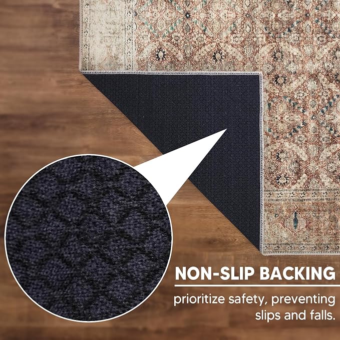 Keen Home Design 24"x36" Rug - Machine Washable Entry Rug with Non-Slip Backing, Ideal for Enteryway, Kitchen, Bathroom, Laundry Room - Vintage, Easy Clean, Durable, Low Pile - (2' x 3')