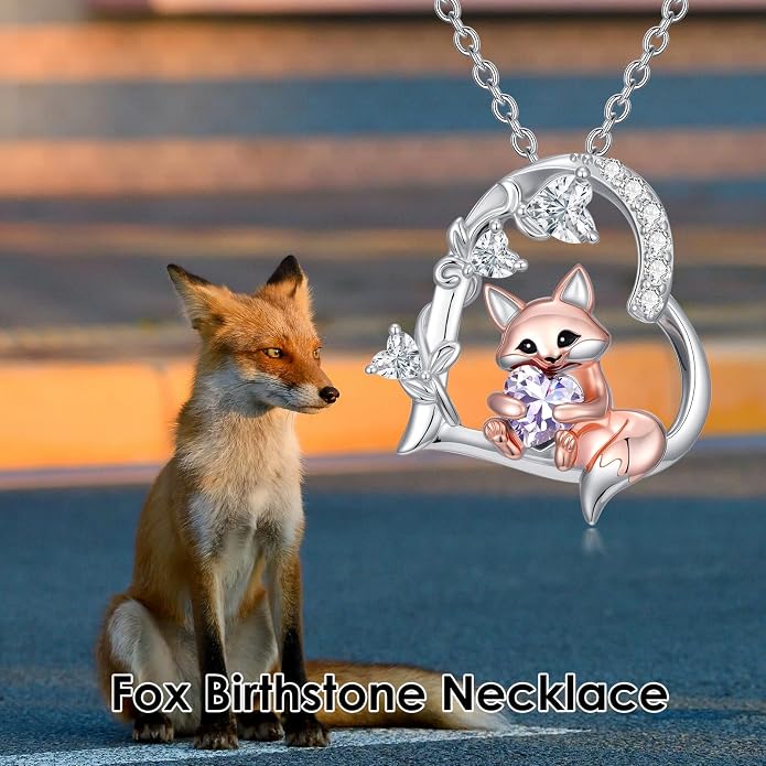 PELOVNY Teddy Bear Necklace for Women 925 Sterling Silver Bear/Highland Cow/Fox/Cat/Axolotl Birthstone Necklace Christmas Birthday Jewelry Gifts for Mom Daughter Wife Sister