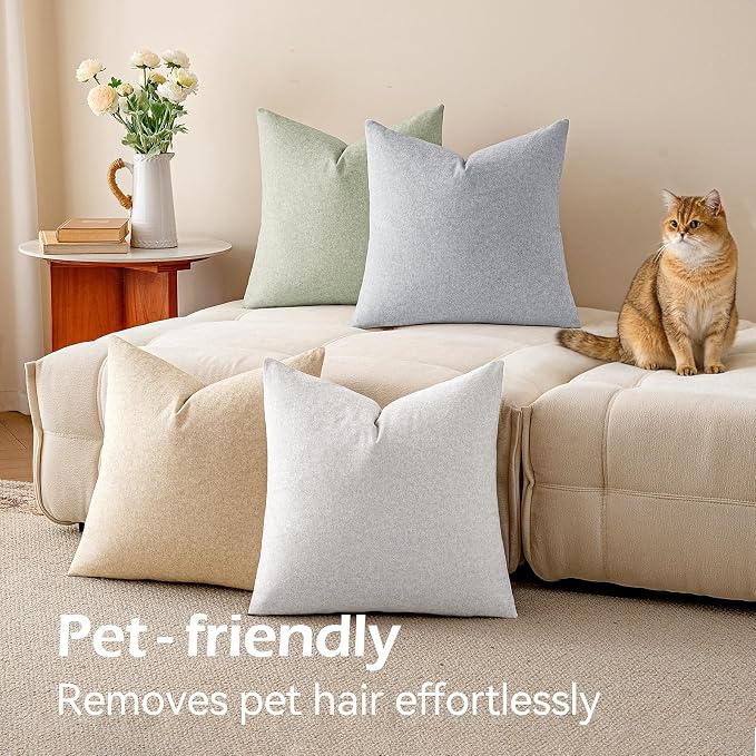 a moment Waterproof Throw Pillow Covers Set of 4,26x26 Inch Outdoor Stain Resistant Pet Friendly Pillowcases Cushion Covers for Patio Sofa and Living Room,Ocean Breeze