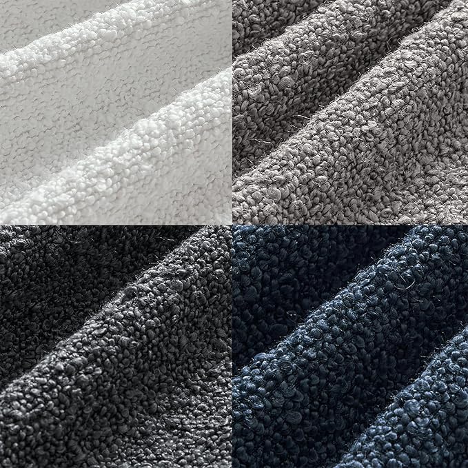 MIULEE Decorative Boucle Throw Pillow Covers 18x18 Blue Gray Set of 4 | Textured Accent Pillow Cases Soft Couch Cushion Covers for Modern Farmhouse Boho Sofa Bed Livingroom Home Decor