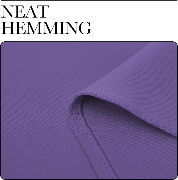 NICETOWN Blackout Curtains for Living Curtains, Lilac Purple, Set of 2, 52 by 63 Inch, Window Treatment Blackout Curtain Panels, Home Decor Thermal Insulated Solid Drapes for Bedroom