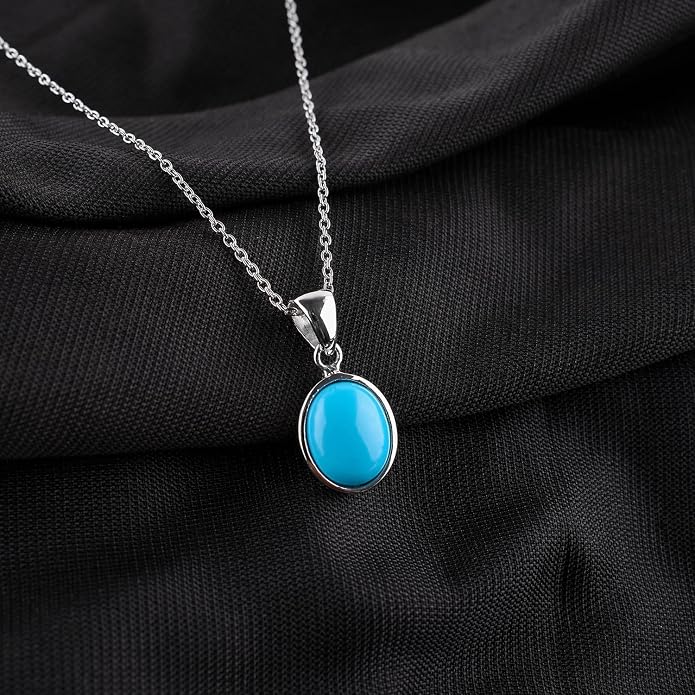 Raw Gemstone Dainty Pendant Necklace for Women, Trendy Healing Chakra Crystal, Birthstone Handmade 925 Sterling Silver Adjustable 18 inch Chain Jewelry, Birthday Gifts