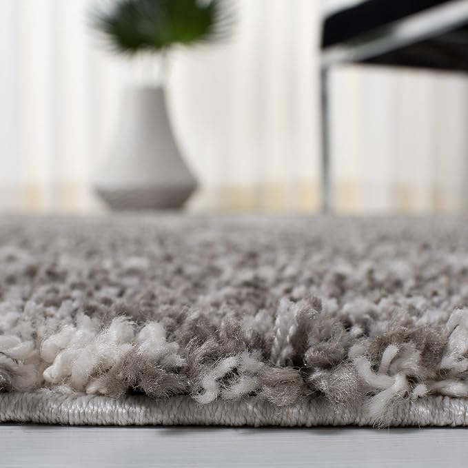 SAFAVIEH Area Rug 9x12 - Arizona Shag Collection - Large - Brown & Ivory, Moroccan Design, Non-Shedding & Easy to Clean, Ideal for Living Room, Bedroom, Dining Space (ASG743B)