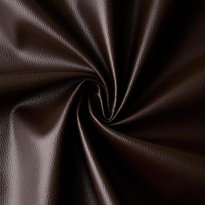 Encasa XO Faux Leather Throw Pillows Covers 18"x18" (Set of 2) | Dark Brown Decorative Cushion Covers | Modern Farmhouse Pillow Cases for Outdoor, Living Room, Bedroom, Couch, Sofa