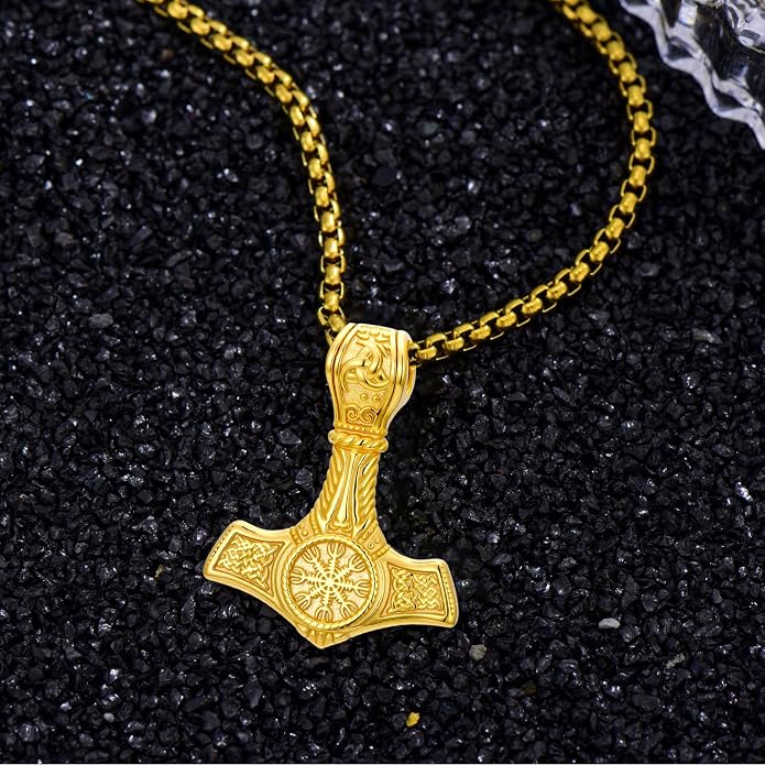 Viking Necklace for Men 925 Sterling Silver Nordic Viking Necklace Viking Amulet Jewelry Gifts for Men Women