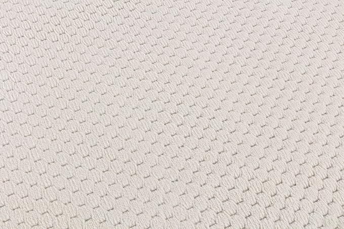 CAMILSON Modern Runner Rug 2x7 Luxury Pebble Pattern Micro Loop Hallway Rugs Soft High-Low Pile Stain Resistant Easy to Clean Non-Shedding Durable Entryway Kitchen Indoor Area Carpet (White)
