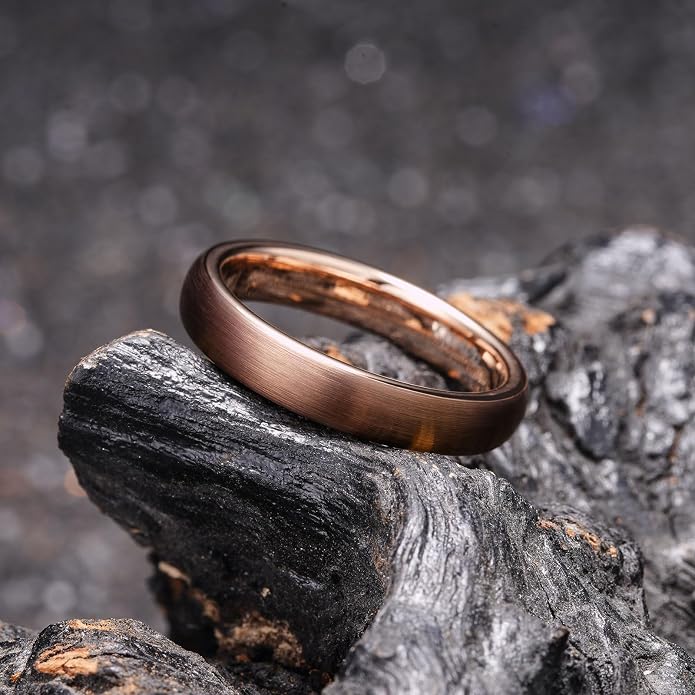 King Will Wedding Band for Men Women, 2/4/6/7/8mm Domed Matte Brushed Tungsten Carbide Rings, Solid/Dual Color Engagement Rings, Comfort Fit