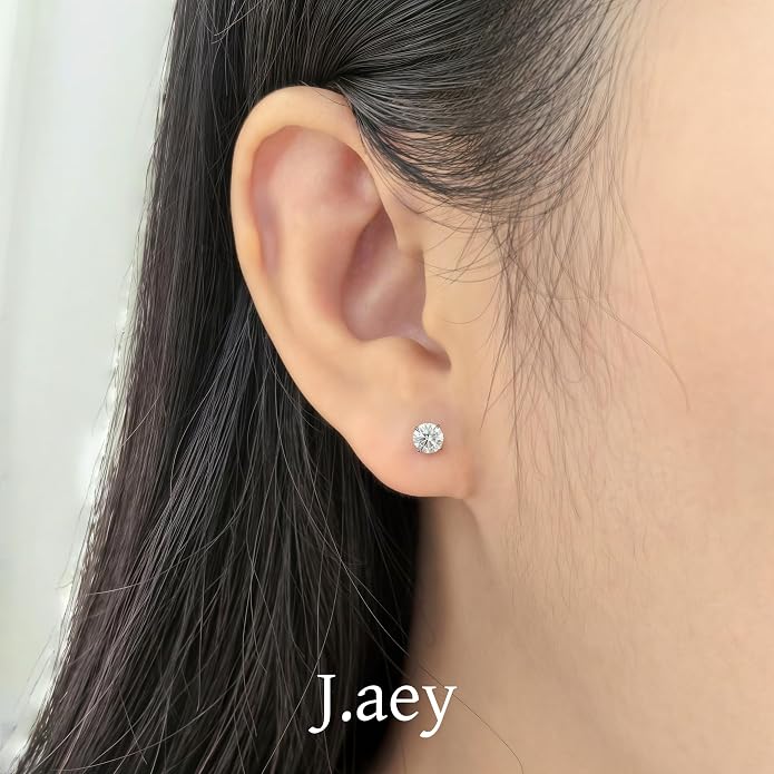 Titanium Earrings for Women Stud Earrings Cubic Zirconia Dainty Screw Flat Back Hypoallergenic Earrings for Women for Multiple Cartilage Helix Conch Tragus Piercing Jewelry for Sensitive Ears