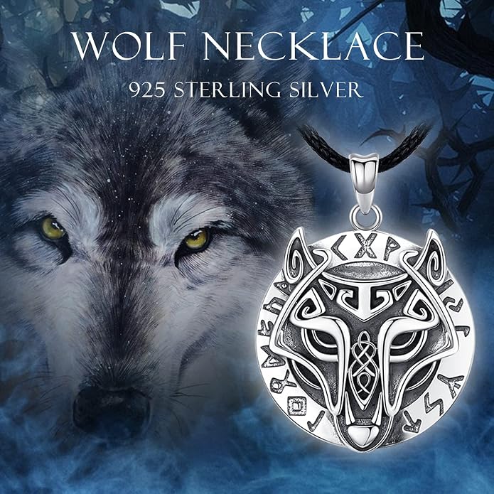 Eusense Viking Jewelry for Men Women Sterling Silver 925 Mjolnir Thors Hammer Pendant Celtic Cross Necklace Wolf Odin Raven Freya Goddess Norse Pagan Compass Vegvisir Yggdrasil Nordic Viking Necklaces Gifts