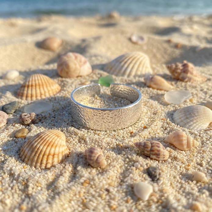 Sterling Silver Toe Ring, Handmade Adjustable Open Band, Minimalist Dainty Summer Beach Foot Jewelry for Women, Can Be Worn as Knuckle or Pinky Ring