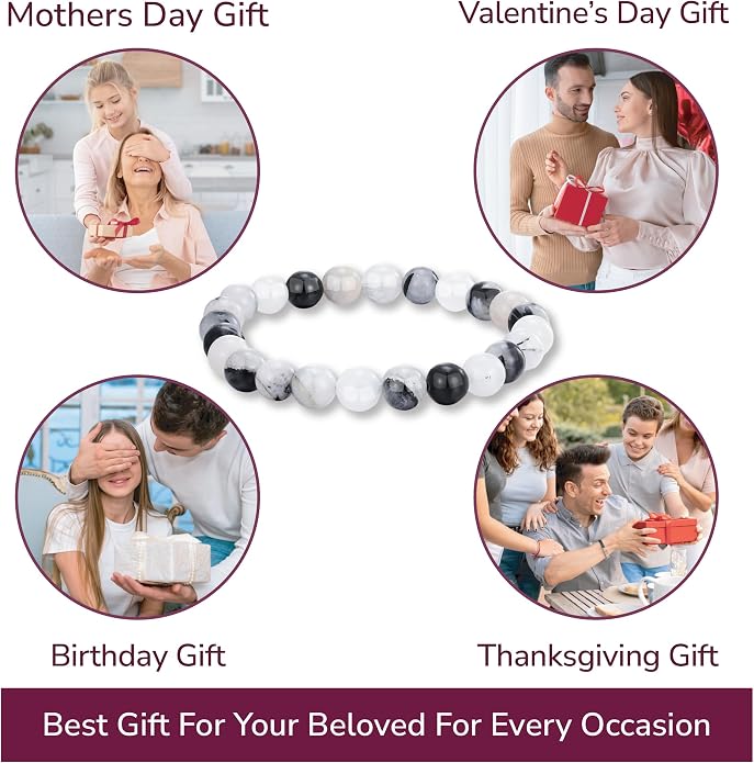 Crystal Vibe - Healing Crystal Bracelet for Women & Men | Natural Gemstone Bead Bracelet | Adjustable Handmade Energy Stone Bracelet | Bracelet for Meditation, Yoga & Daily Wear | Multiple Types