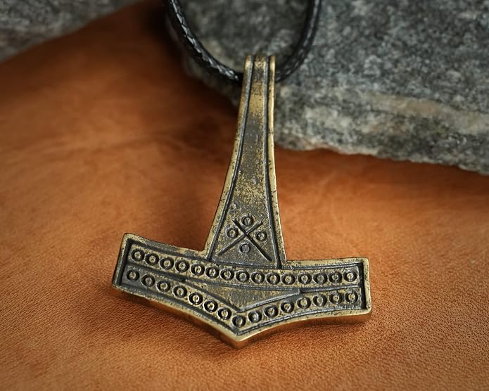 Baldur Jewelry - Thors Hammer Necklace Pendant Mjölnir - Viking Norse Thor Hammer Pendant Viking Jewelry - Thor Necklace - Thor Gifts for Men - Viking Necklace for Men