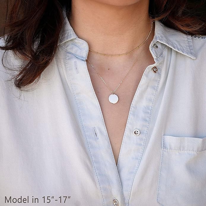 MEVECCO Layered Heart Necklace Pendant Handmade 18k Gold Plated Dainty Gold Choker Arrow Bar Layering Long Necklace for Women