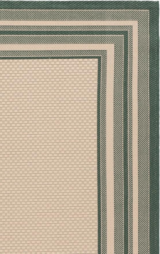 SAFAVIEH Courtyard Area Rug 9x12, Large Beige & Dark Green CY8475-32212