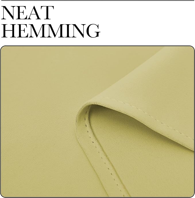 NICETOWN Blackout Curtains for Living Curtains, Paler Yellow, 2 Panels, 42 by 72, Room Darkening Window Curtain Panels, Easy-Care Solid Thermal Insulated Draperies/Drapes for Daughter Room