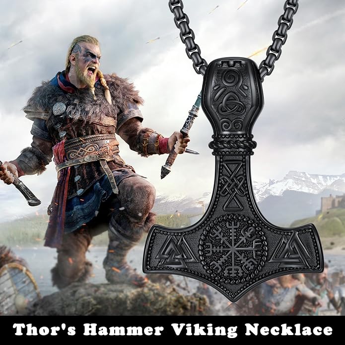 Viking Necklace for Men 925 Sterling Silver Viking Norse Pagan Jewelry Gifts for Women