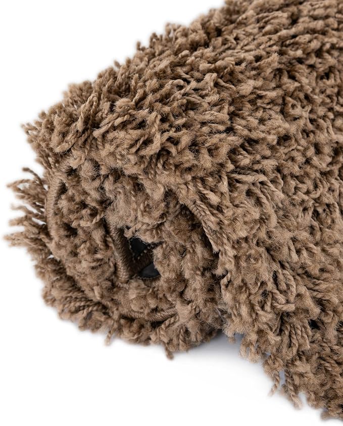 Unique Loom Solid Shag Collection Area Rug (2' 2" x 3' 1" Rectangle, Sandy Brown)