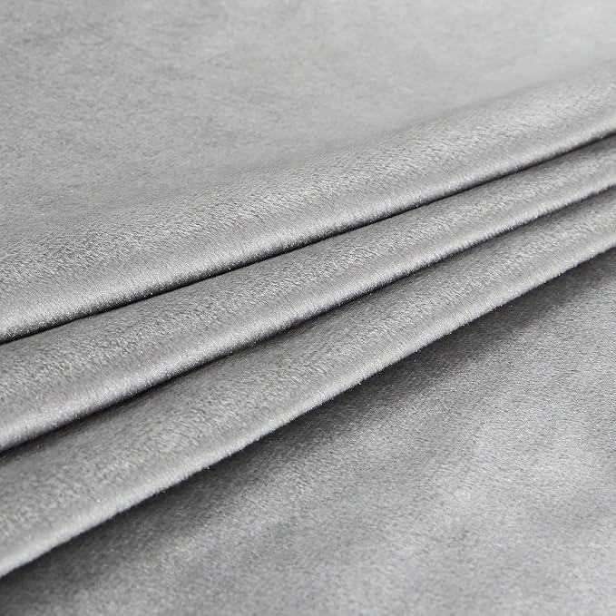 PRIMROSE Light Grey Curtains 120 inch for Living Room,2 Panels Drapes Blackout Rod Pocket Back Tab Window Treatment Room Darkening Thick Decorative Curtains for Bedroom