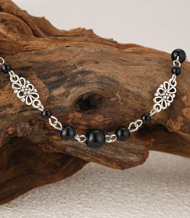 Long Beaded Silver Necklaces for Women Layered Long Statement Necklace with Stone Pearl Beads Double Sweater Chain Costume Jewelry for Women