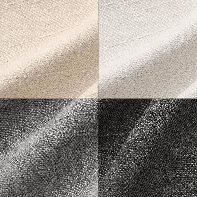 Pack of 4 Throw Pillow Covers 18x18 Inch Chenille Textured Neutral Grey Soft Pillow Covers Solid Decorative Farmhouse Cushion Covers Home Boho Decor for Couch Sofa Bed Living Room