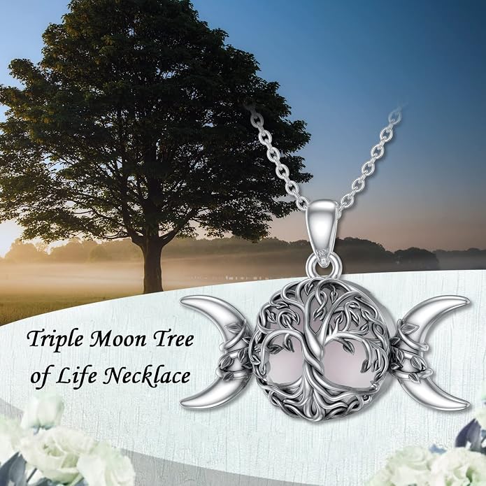 WINNICACA Tree of Life Gifts for Women 925 Sterling Silver Tree of Life Celtic Pendant Necklace Family Irish Jewelry Gifts for Women Wife Girlfriend Anniversary Birthday Gift