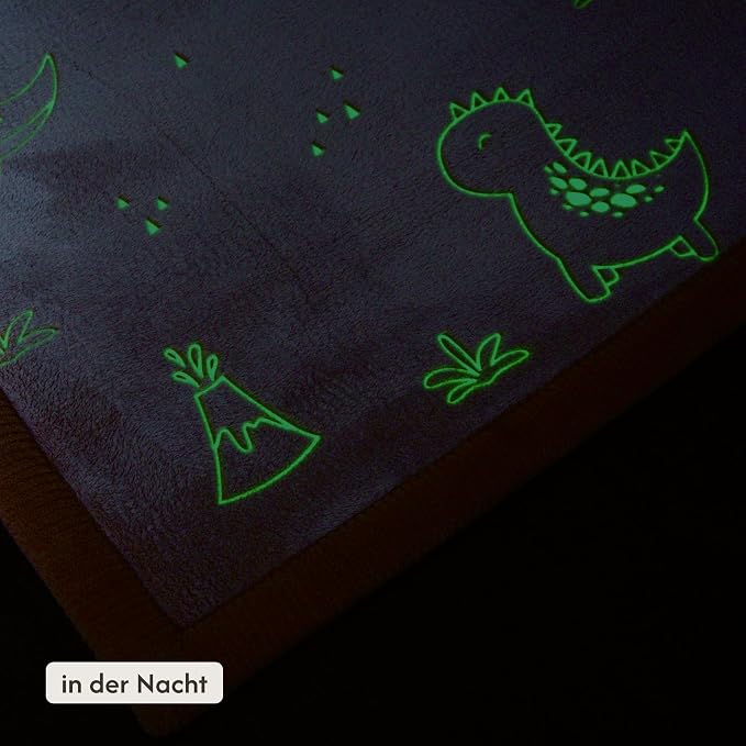 Hakuna Matte GlowCloud Baby Play Mat for Floor 47”x 67” Dinosaurs | Coral Velvet high-density foam Rug for Crawling & Cozy Play – Non-Slip, Water-Resistant, Easy-Care Tummy Time Mat