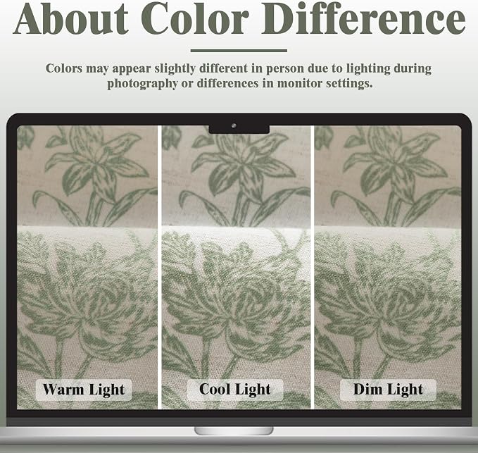 Floral Blackout Curtains Sage Green Printed Curtains Floral Blackout Curtains Farmhouse Boho Cottagecore Spring Curtains for Bedroom Modern Living Room