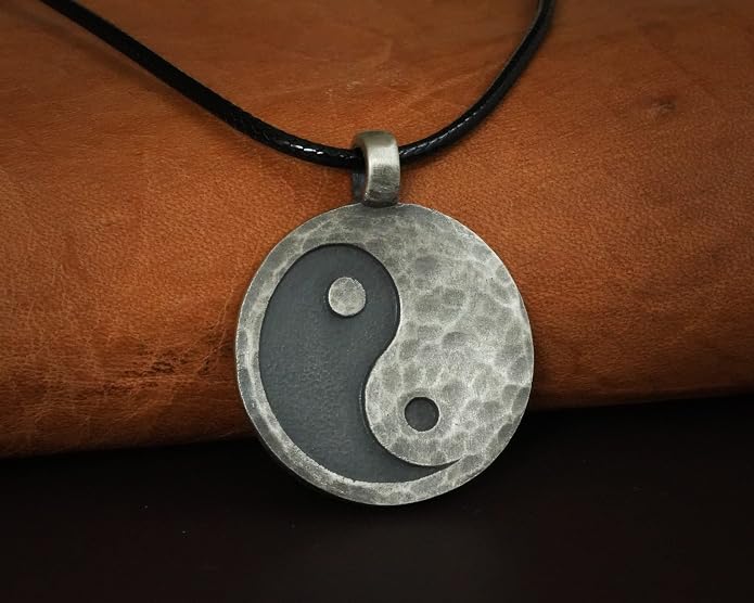 Yin Yang Necklace For Men Ancient Looking High Quality Pendant Jewelry - Yin Yang Gifts - Viking Jewelry for Men