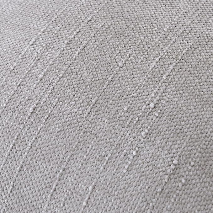 Set of 4 Soft Textured Decorative Throw Pillow Covers 24x24 Inch Cozy Farmhouse Cushion Cover Square Accent Pillow Cases for Bed Couch Sofa Living Room, Light Grey