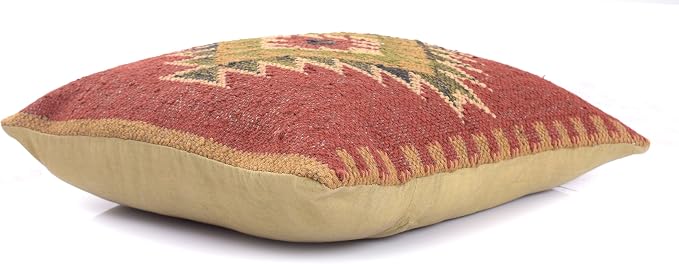 Chouhan Rugs 4 PCS Set of Kilim Cushion Cover Jute Ethnic Pillow Boho Hand Woven Shams Hippie Indian Throw Art