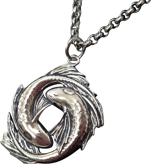 Yin Yang Necklace For Men Ancient Looking High Quality Pendant Jewelry - Yin Yang Gifts - Viking Jewelry for Men