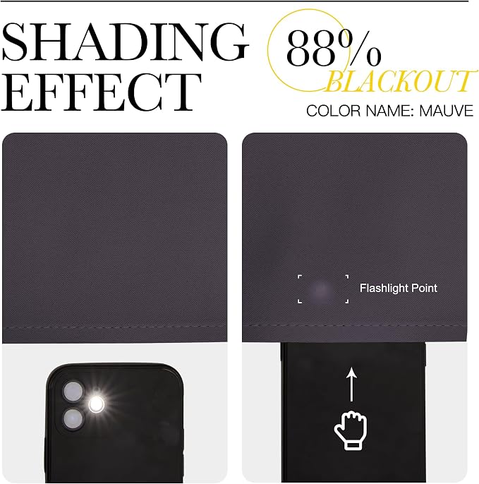 NICETOWN RV Blackout Curtains for Camper Windows, Greyish Purple, 42" x 36", Set of 2, Kitchen Curtains, Short Blackout Drapes, Thermal Insulated Rod Pocket Window Treatment Draperies for Nursery