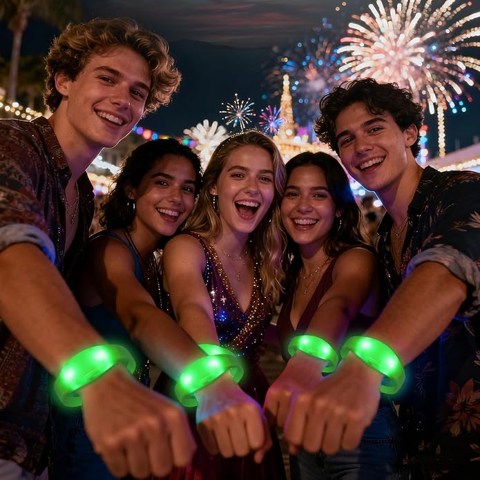 30 Pcs LED Glow Sound Activated Flashing Light Up for New Years Eve Glow in the Dark Party Supplies Christmas Party Favors Birthday Gift Carnival Concerts Night Events