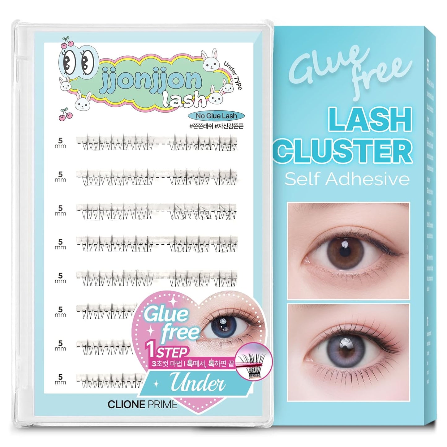 Korean Self Adhesive Lash Clusters Under No Glue Press On Pre Bond Lash Clusters Fluffy Self Adhesive False Eyelashes No Glue Needed Reusable Wispy Eyelash Extensions