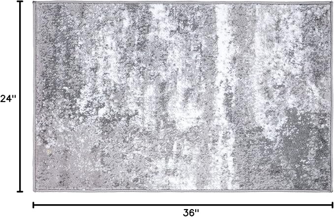 Rugshop Watercolor Distressed Modern Bohemian Area Rug Gray 2' x 3'