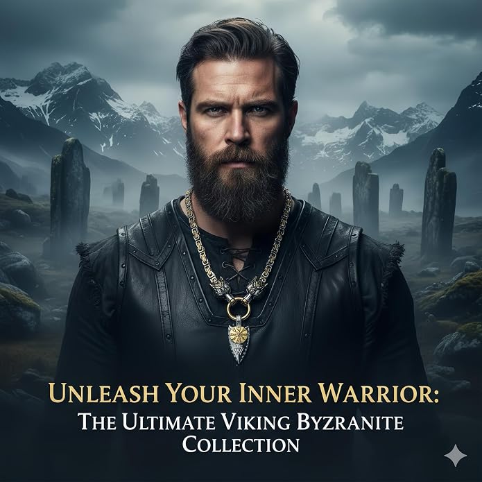 ROWIN&CO Viking Necklace for Men, Stainless Steel Nordic Runes Wolf Head Spearhead & Trinity Knot Pendant with Byzantine Chain Amulet, Norse Mythology Pagan Gothic Biker Jewelry Gift