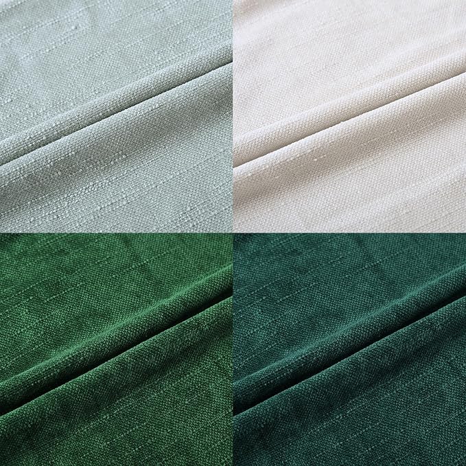 Set of 4 Soft Textured Decorative Throw Pillow Covers 18x18 Inch Cozy Farmhouse Cushion Cover Square Accent Pillow Cases for Bed Couch Sofa Living Room, White Aqua Green