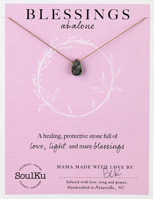 SOULKU Handcrafted Necklace, Empowerment Jewelry With Healing Crystal, Inspirational Jewelry For Women, Mom & Sister Gifts, 2" Extender With Lobster Clasp, 16" Nylon Cord