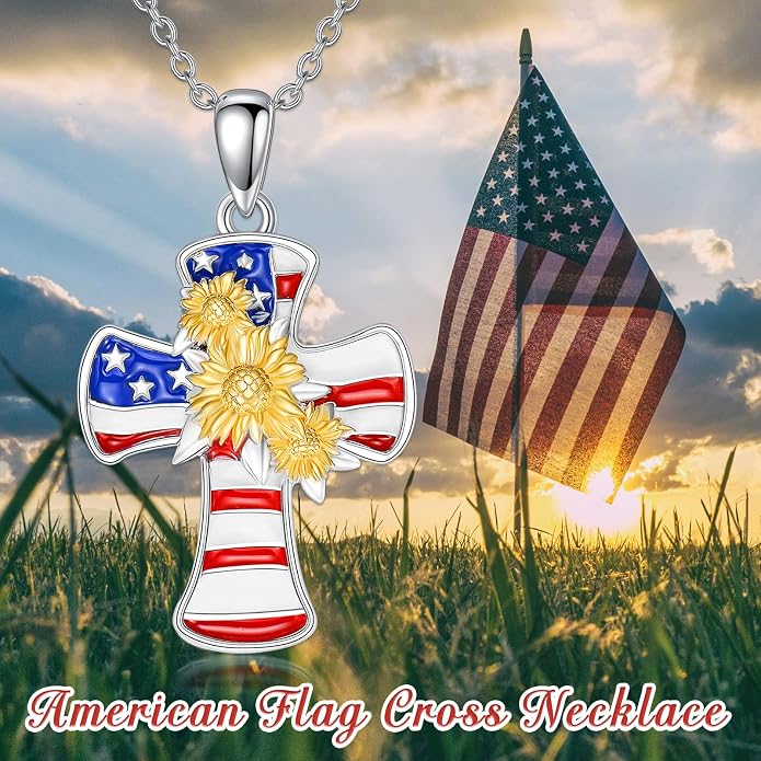 Cross Necklace for Women 925 Sterling Silver Crucifix Pendant Christian Cross Jewelry for Women Men