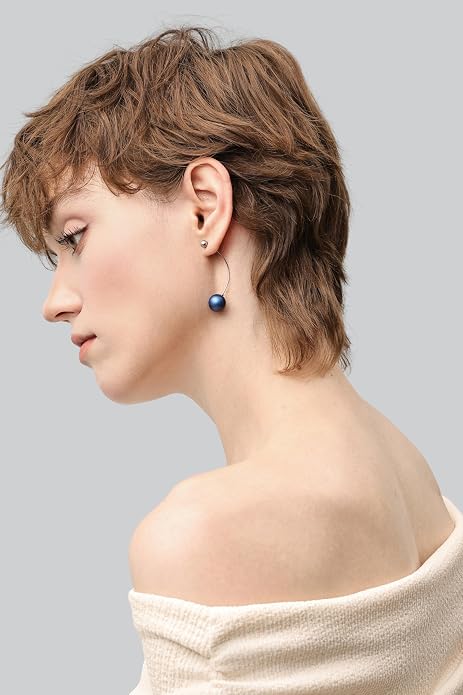 Trendy Long Thread Ball Dangle Earrings Set for Women, Colorful Drop Earrings, 6/16 Pcs DIY Interchangeable Aluminum Alloy Beads, Titanium Ear Hooks, Lightweight and Sensitive Ear Friendly