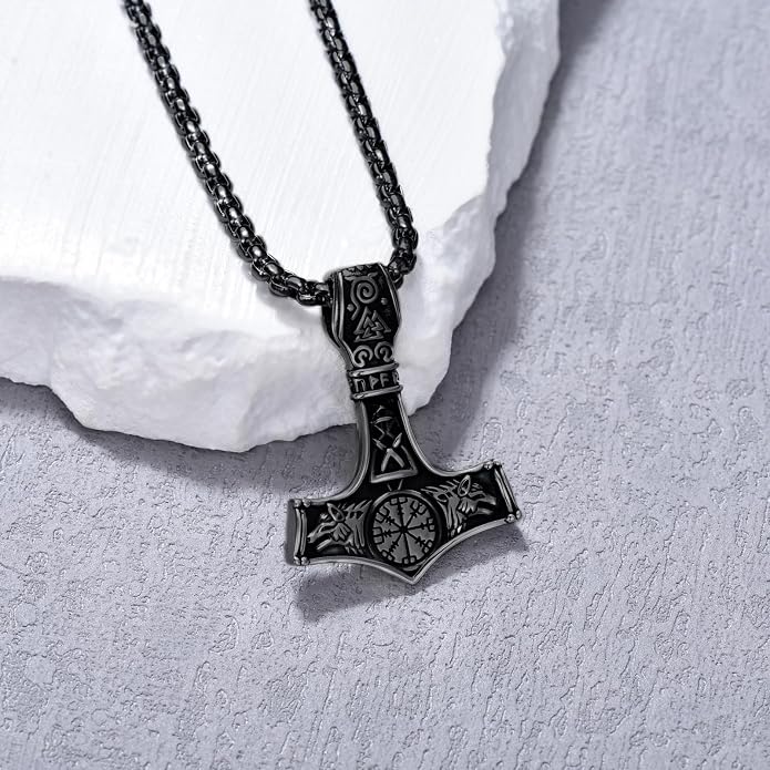 Viking Necklace for Men 925 Sterling Silver Viking Norse Pagan Jewelry Gifts for Women