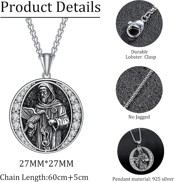 925 Sterling Silver Necklace for Men Women, Birthday Keepsake Jewelry Gifts for Mom Dad Friend