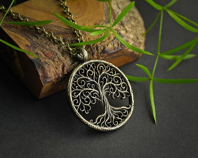 Baldur Jewelry - Handcrafted Yggdrasil Viking Norse World Tree of Life Pendant Necklace Amulet Jewelry | 925 Sterling-Silver Tree of Life Necklace | Viking Gifts |Jewelry for Men Women