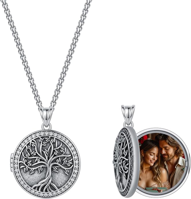 925 Sterling Silver Necklace for Men Women, Birthday Keepsake Jewelry Gifts for Mom Dad Friend