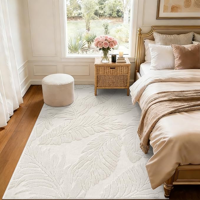 Pauwer Area Rugs for Living Room 3x5, Machine Washable Non Slip Rug, Beige | Neutral Boho Modern, Soft Fluffy Indoor Floor Carpet, For Bedroom Dining Room Nursery Kids Room Dorm