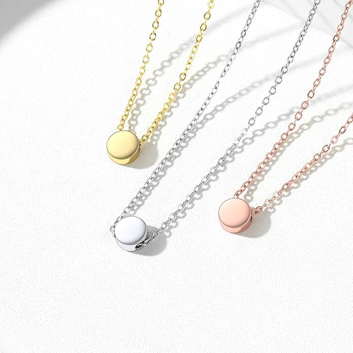 ChicSilver Personalized 925 Sterling Silver Tiny Heart/Moon/Star/Sun/Dot/Triangle Anklets Simple Dainty Foot Jewelry for Women, Silver/Gold Plated/Rose Gold Plated