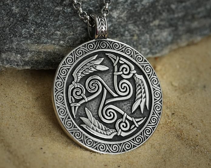 Baldur Jewelry - Viking Raven Crow Bird Necklace - Celtic Norse Odin Bird Raven Hugin Munin Pendant Necklace - Raven Wings Necklace - Raven Jewelry - Raven Skull Pendant - Raven Gifts