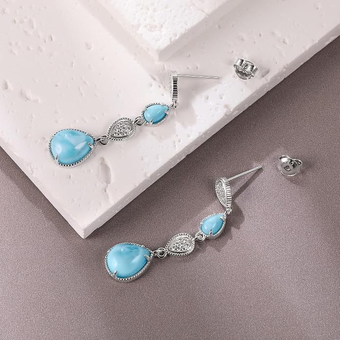 Natural Abalone Dangle Earrings with Halo CZ Leverback Earrings for Women Hypoallergenic Fashion Jewelry