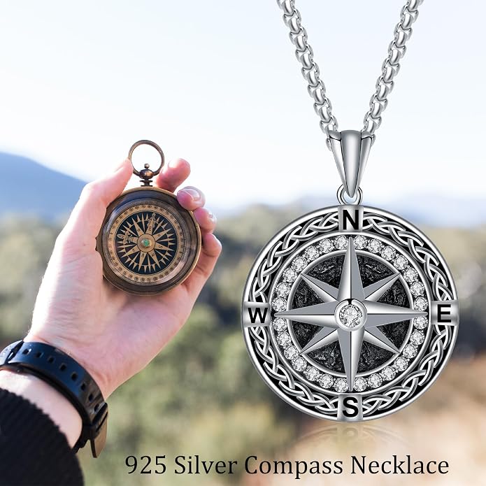 925 Sterling Silver Necklace for Men Women, Birthday Keepsake Jewelry Gifts for Mom Dad Friend