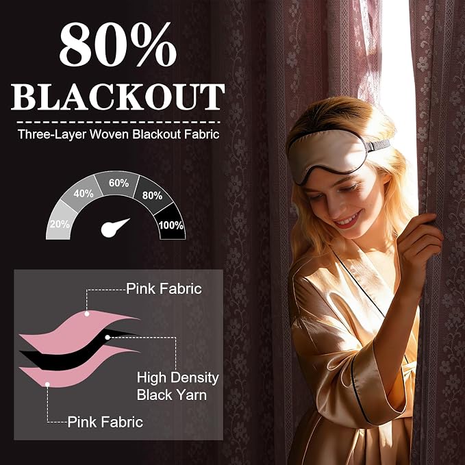 ASPMIZ Pink Blackout Curtains for Bedroom 84 inch Long, Double Layer Pink Curtains for Girls Room Light Blocking Grommet Drapes with Lace Overlay, Thermal Insulated Window Curtain Set of 2, 52x84